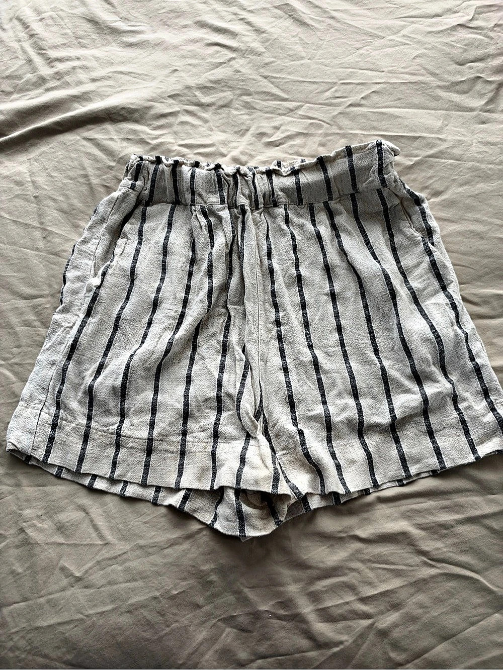 Urban Outfitters Linen Blend Striped Shorts